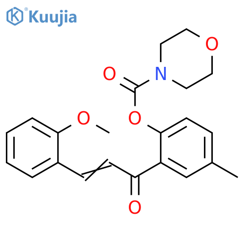 2-(2E)-3-(2-methoxyphenyl)prop-2-enoyl-4-methylphenyl morpholine-4-carboxylate structure