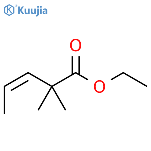 3-Pentenoic acid, 2,2-dimethyl-, ethyl ester, (Z)- structure