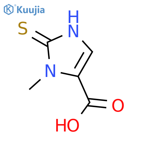 2-Mercapto-3-methyl-3H-imidazole-4-carboxylic acid structure