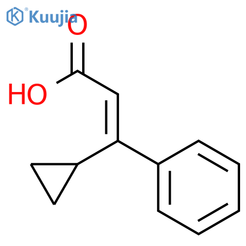 (2E)-3-cyclopropyl-3-phenylprop-2-enoic acid structure