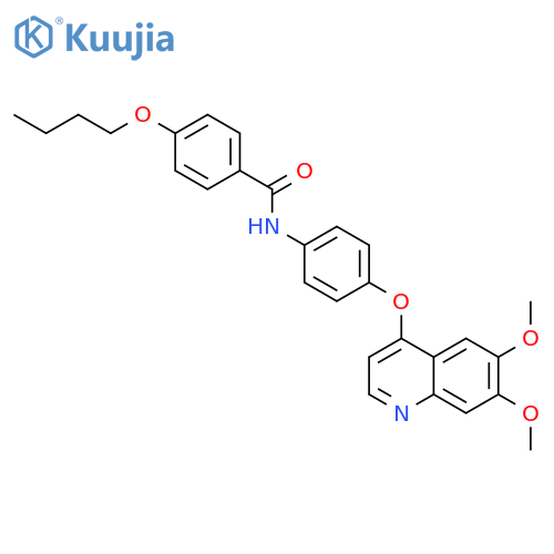 Benzamide, 4-butoxy-N-[4-[(6,7-dimethoxy-4-quinolinyl)oxy]phenyl]- structure