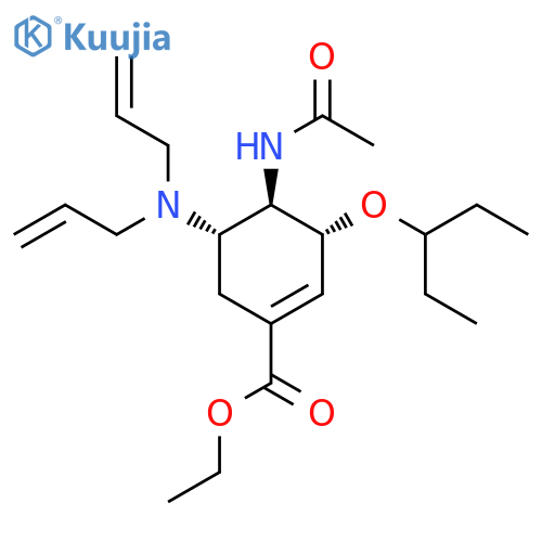 (3R,4R,5S)-Ethyl 4-acetamido-5-(diallylamino)-3-(pentan-3-yloxy)cyclohex-1-enecarboxylate structure