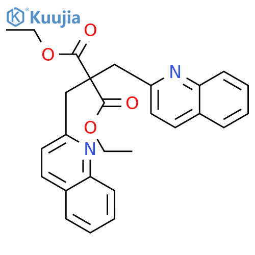 Propanedioic acid, bis(2-quinolinylmethyl)-, diethyl ester structure