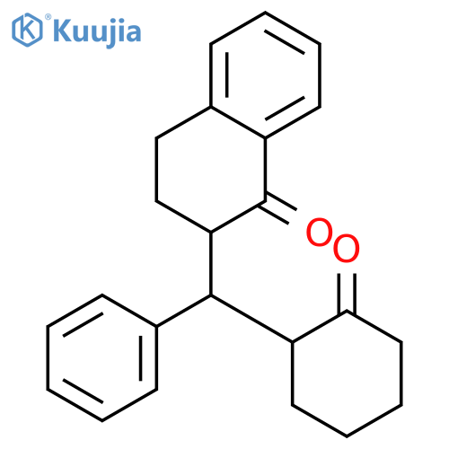 1(2H)-Naphthalenone, 3,4-dihydro-2-[(2-oxocyclohexyl)phenylmethyl]- structure