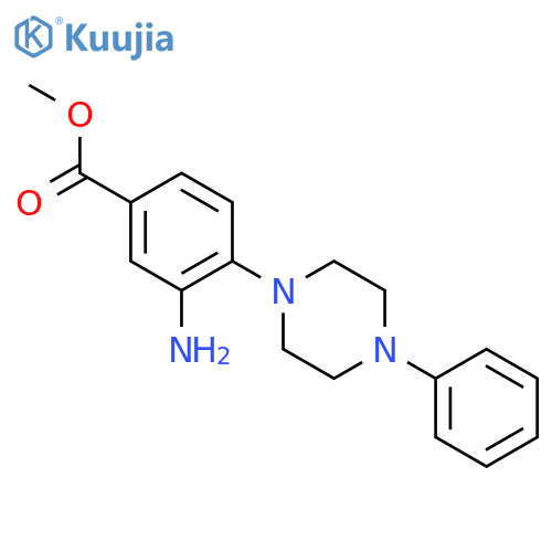 BENZOIC ACID, 3-AMINO-4-(4-PHENYL-1-PIPERAZINYL)-, METHYL ESTER structure