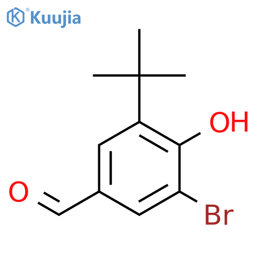 BENZALDEHYDE, 3-BROMO-5-(1,1-DIMETHYLETHYL)-4-HYDROXY- structure