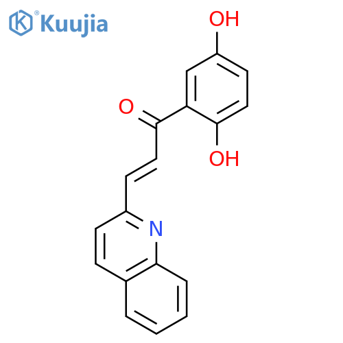 2-Propen-1-one, 1-(2,5-dihydroxyphenyl)-3-(2-quinolinyl)- structure