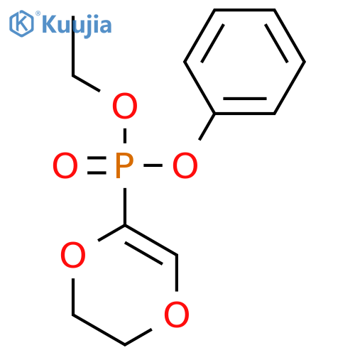 PHOSPHONIC ACID, (5,6-DIHYDRO-1,4-DIOXIN-2-YL)-, ETHYL PHENYL ESTER structure