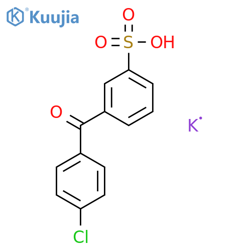 Benzenesulfonic acid, 3-(4-chlorobenzoyl)-, potassium salt structure
