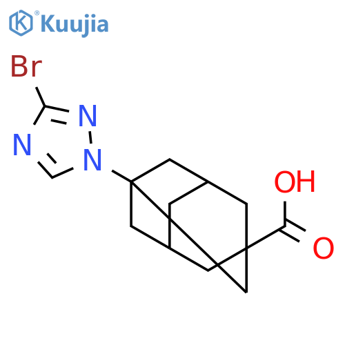 3-(3-Bromo-1H-1,2,4-triazol-1-yl)adamantane-1-carboxylic acid structure