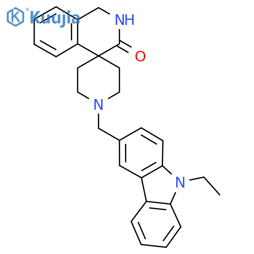 1'-[(9-Ethylcarbazol-3-yl)methyl]spiro[1,2-dihydroisoquinoline-4,4'-piperidine]-3-one structure