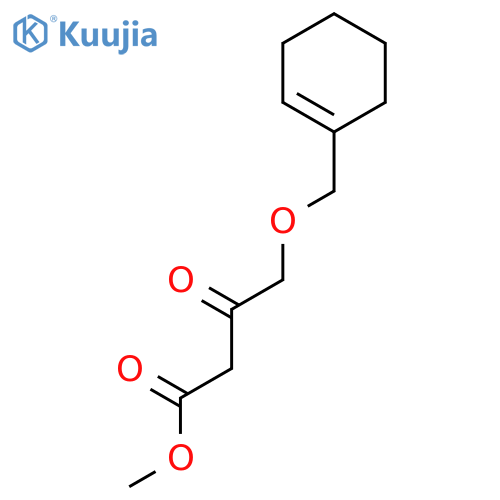 Butanoic acid, 4-(1-cyclohexen-1-ylmethoxy)-3-oxo-, methyl ester structure