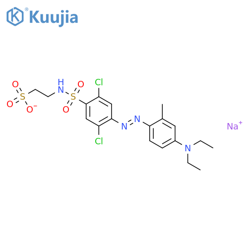 Ethanesulfonic acid,2-[[[2,5-dichloro-4-[2-[4-(diethylamino)-2-methylphenyl]diazenyl]phenyl]sulfonyl]amino]-,sodium salt (1:1) structure