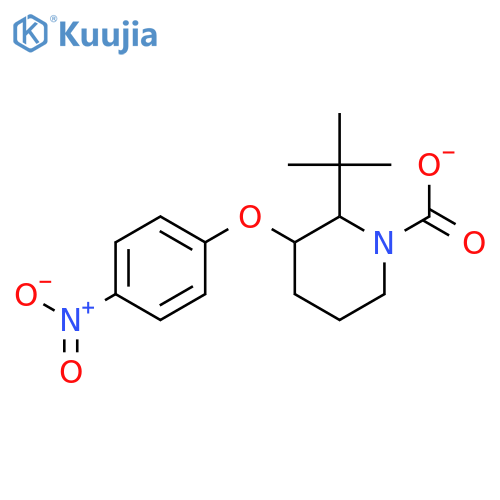 1-Piperidinecarboxylicacid, 3-(4-nitrophenoxy)-, 1,1-dimethylethyl ester structure