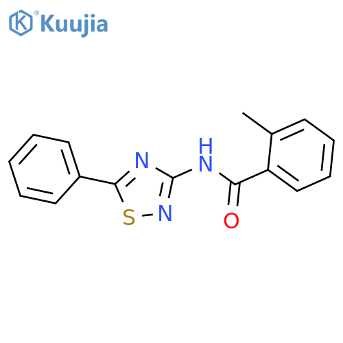 2-methyl-N-(5-phenyl-1,2,4-thiadiazol-3-yl)benzamide structure