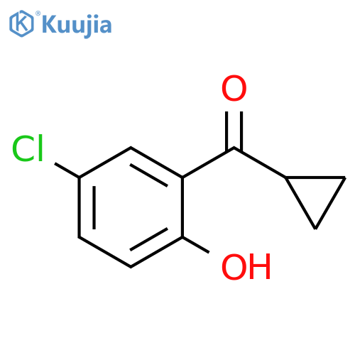 4-chloro-2-cyclopropanecarbonylphenol structure
