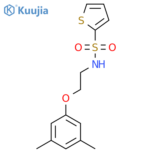 N-2-(3,5-dimethylphenoxy)ethylthiophene-2-sulfonamide structure