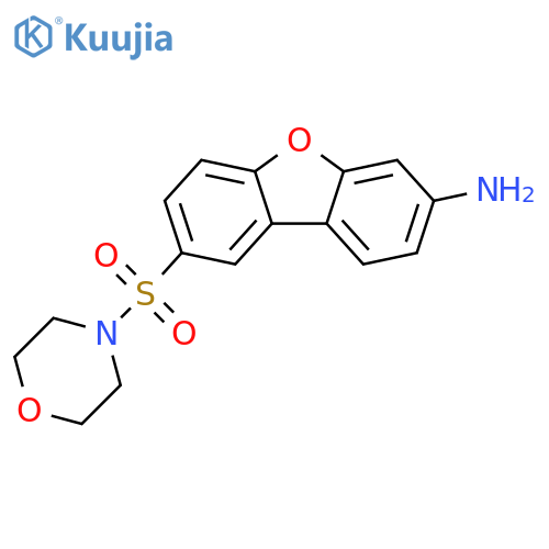 8-morpholin-4-ylsulfonyldibenzofuran-3-amine structure