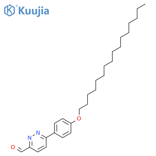 3-PYRIDAZINECARBOXALDEHYDE, 6-[4-(HEXADECYLOXY)PHENYL]- structure