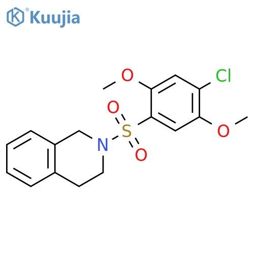 2-(4-chloro-2,5-dimethoxybenzenesulfonyl)-1,2,3,4-tetrahydroisoquinoline structure