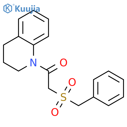 2-phenylmethanesulfonyl-1-(1,2,3,4-tetrahydroquinolin-1-yl)ethan-1-one structure
