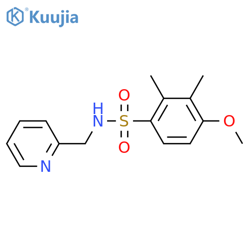 4-methoxy-2,3-dimethyl-N-(pyridin-2-yl)methylbenzene-1-sulfonamide structure