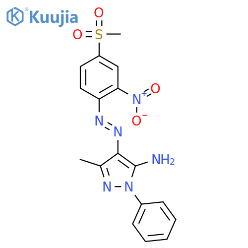 3-methyl-4-[[4-(methylsulphonyl)-2-nitrophenyl]azo]-1-phenyl-1H-pyrazol-5-amine structure