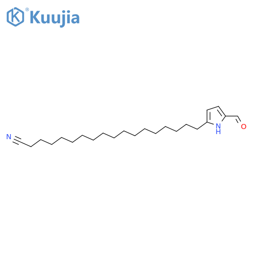 5-Formyl-1H-pyrrole-2-alkanenitriles; 5-Formyl-1H-pyrrole-2-octadecanenitrile structure