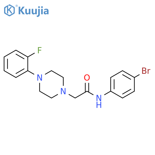 N-(4-bromophenyl)-2-4-(2-fluorophenyl)piperazin-1-ylacetamide structure