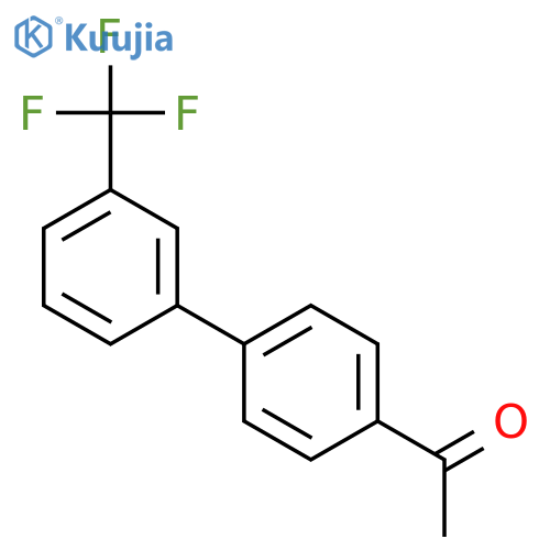 1-[4-[3-(trifluoromethyl)phenyl]phenyl]ethanone structure