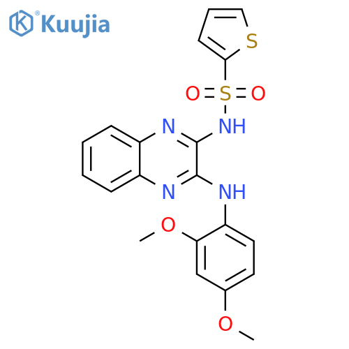 N-{3-(2,4-dimethoxyphenyl)aminoquinoxalin-2-yl}thiophene-2-sulfonamide structure