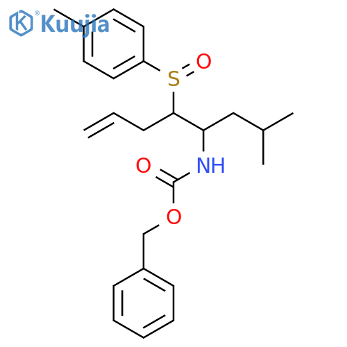 Benzyl N-[2-methyl-5-(4-methylphenyl)sulfinyloct-7-en-4-yl]carbamate structure