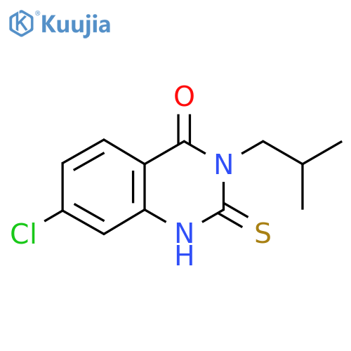 7-Chloro-3-(2-methylpropyl)-2-sulfanyl-3,4-dihydroquinazolin-4-one structure