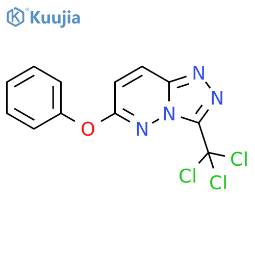 1,2,4-Triazolo[4,3-b]pyridazine, 6-phenoxy-3-(trichloromethyl)- structure