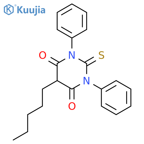 5-pentyl-1,3-diphenyl-2-thioxodihydropyrimidine-4,6(1H,5H)-dione structure