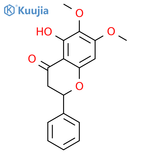 (2S)-(-)-5-hydroxy-6,7-dimethoxyflavanone structure