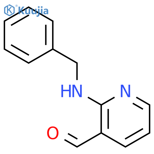 3-PYRIDINECARBOXALDEHYDE, 2-[(PHENYLMETHYL)AMINO]- structure