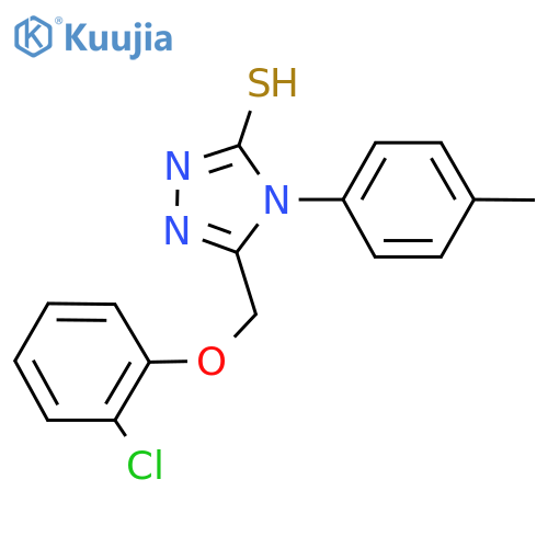 5-[(2-chlorophenoxy)methyl]-4-(4-methylphenyl)-4H-1,2,4-triazole-3-thiol structure