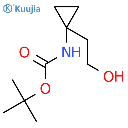 tert-butyl N-[1-(2-hydroxyethyl)cyclopropyl]carbamate structure