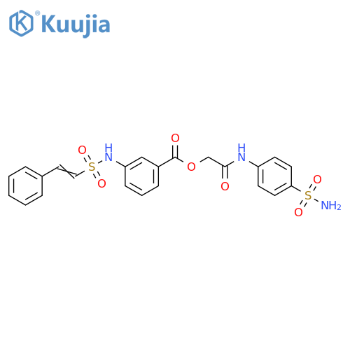 2-[[4-(Aminosulfonyl)phenyl]amino]-2-oxoethyl 3-[[(2-phenylethenyl)sulfonyl]amino]benzoate structure