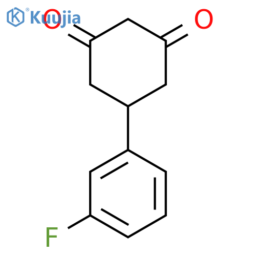5-(3-Fluorophenyl)cyclohexane-1,3-dione structure