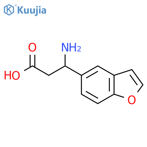 3-amino-3-(1-benzofuran-5-yl)propanoic acid structure