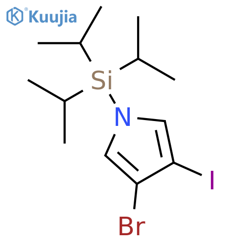 3-Bromo-4-iodo-1-(triisopropylsilyl)-1H-pyrrole structure