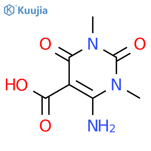 5-Pyrimidinecarboxylicacid, 6-amino-1,2,3,4-tetrahydro-1,3-dimethyl-2,4-dioxo- structure