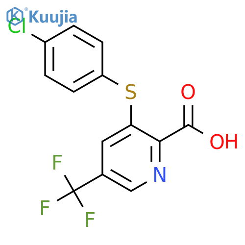 3-(4-Chloro-phenylsulfanyl)-5-trifluoromethyl-pyridine-2-carboxylic acid structure