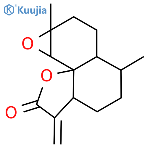 7,9a-dimethyl-4-methylidenedecahydro-3H-oxireno[7,8]naphtho[8a,1-b]furan-3-one structure