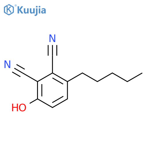 1,2-Benzenedicarbonitrile, 3-hydroxy-6-pentyl- structure
