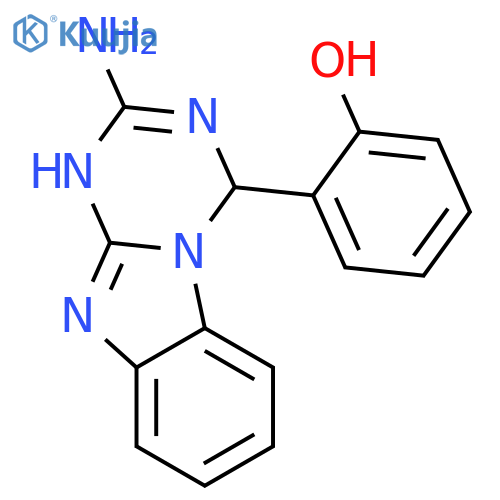 Phenol, 2-(2-amino-1,4-dihydro-1,3,5-triazino[1,2-a]benzimidazol-4-yl)- structure
