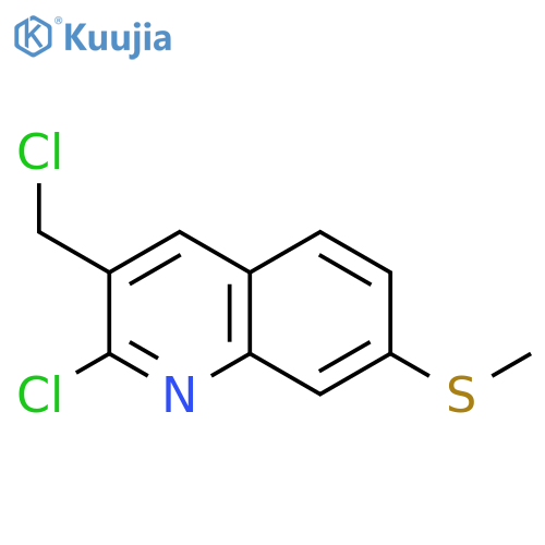 2-Chloro-3-(chloromethyl)-7-(methylsulfanyl)quinoline structure