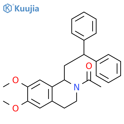 Ethanone, 1-[1-(2,2-diphenylethyl)-3,4-dihydro-6,7-dimethoxy-2(1H)-isoquinolinyl]- structure
